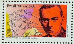 C 1710 Selo Guilherme de Almeida Literatura 1990