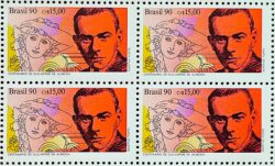 C 1710 Selo Guilherme de Almeida Literatura 1990 Quadra