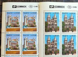 C 1771 Selo Arquitetura Religiosa Igreja 1992 Quadra Serie Completa Vinheta Correios