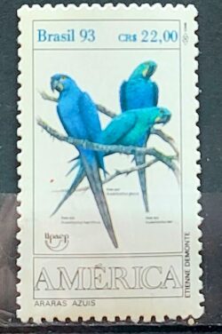 C 1865 Selo UPAEP Fauna Arara Ave Passaro Servico Postal Filtelia 1993