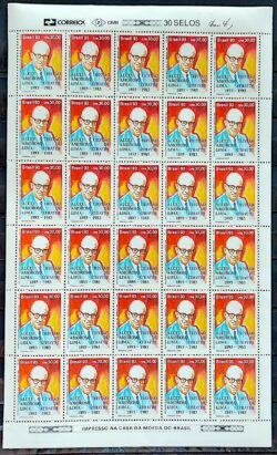 C 1870 Selo Dia do Livro Literatura Tristao de Atayde 1993 Folha