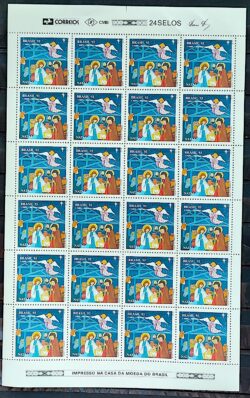 C 1878 Selo Natal Religiao Jesus 1993 Folha