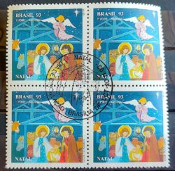 C 1878 Selo Natal Religiao Jesus 1993 Quadra CBC Brasilia
