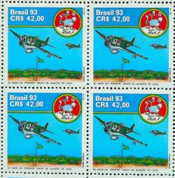 C 1880 Selo Grupo de Aviacao de Caca Militar Aviao Senta a Pua 1993 Quadra