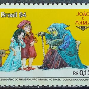 C 1916 Selo Primeiro Livro Infantil Contos da Carochinha Crianca 1994 Joao e Maria