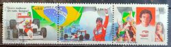 C 1923 Selo Ayrton Senna Carro Piloto de Formula 1 Bandeira 1994 Circulado 5