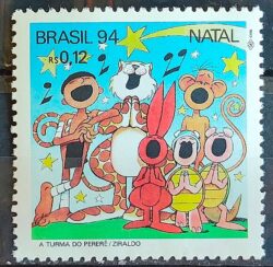 C 1929 Selo de Natal Ziraldo Indio Gato Coelho Tartaruga Macaco 1994