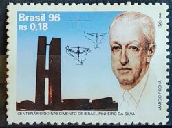 C 1992 Selo Centenario de Israel Pinheiro Brasilia 1996
