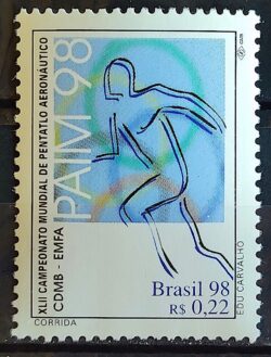 C 2154 Selo Pentatlo Aeronautico Corrida Militar Esporte 1998