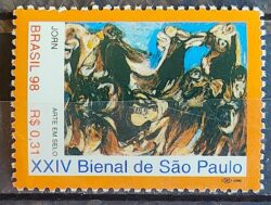 C 2166 Selo Bienal de SP Jorn Arte Pintura 1998