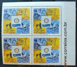 C 2604 Selo 100 Anos do Rotary Internacional 2005 Quadra Vinheta Site