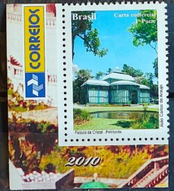 C 3046 Selo Despersonalizado Maravilhas do RJ Turismo 2010 Palacio de Cristal Petropolis Vinheta Correios