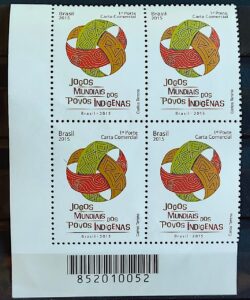 C 3439 Jogos Mundiais dos Povos Indigenas Indio 2015 Quadra Codigo de Barras