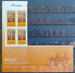 C 4002 Selo 200 Anos de Independencia Bicentenario das Cortes de Lisboa 2021 Quadra Vinheta