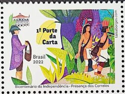 C 4074 Selo Bicentenario da Independencia Presenca dos Correios Servicos Postais Indio 2022