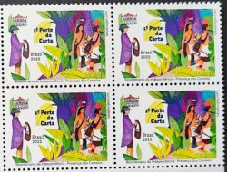 C 4074 Selo Bicentenario da Independencia Presenca dos Correios Servicos Postais Indio 2022 Quadra