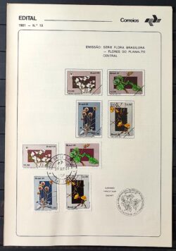 Edital 1981 19 Flora Flor Planato Central Com Selo CPD SP 2