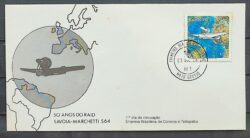 Envelope FDC 154 1978 Aviao Raid Savoia Marchetti Mapa CPD MT