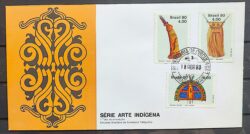 Envelope FDC 195 1980 Arte Indigena Indio CPD MG