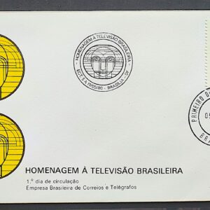 Envelope FDC 196 1980 Televisao Comunicacao CBC e CPD Brasilia