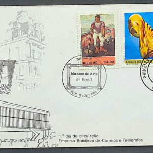 Envelope FDC 198 1980 Museus de Arte Portinari CBC e CPD SP 03