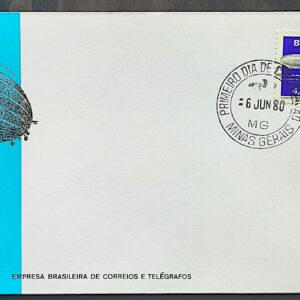 Envelope FDC 199 1980 Balao Graff Zeppelin Aviacao CBC e CPD MG
