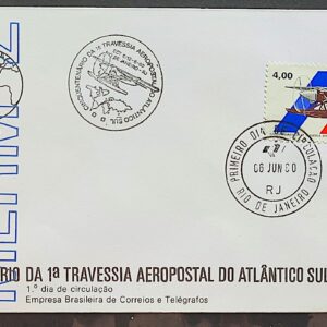 Envelope FDC 200 1980 Travessia Aeropostal Aviao CBC e CPD RJ 03