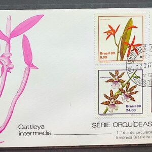 Envelope FDC 207 1980 Orquideas Brasileiras Flora CPD MG