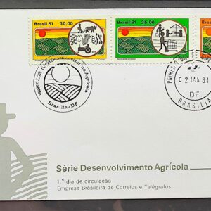 Envelope FDC 217 1981 Desenvolvimento Agricola Agricultura Navio Caminhao CBC e CPD Brasilia