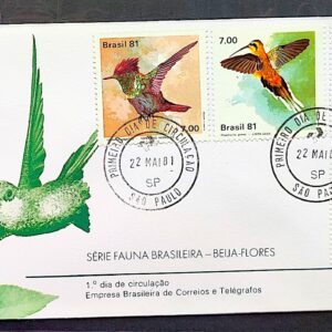 Envelope FDC 221 1981 Fauna Brasileira Beija Flor CPD SP 02
