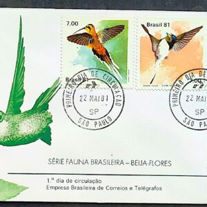 Envelope FDC 221 1981 Fauna Brasileira Beija Flor CPD SP 03