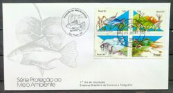 Envelope FDC 223 1981 Protecao Meio Ambiente Peixe Industria CBC e CPD SP
