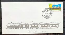 Envelope FDC 225 1981 Estrada de Ferro Madeira Mamore Trem Mapa CPD SP 02