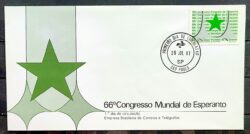 Envelope FDC 226 1981 Congresso Esperanto Brasilia CPD SP 01