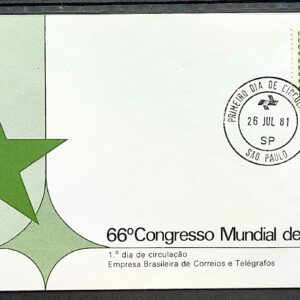 Envelope FDC 226 1981 Congresso Esperanto Brasilia CPD SP 03