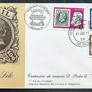 Envelope FDC 227 1981 Cabeca Pequena Dom Pedro Monarquia CBC e CPD SP 04