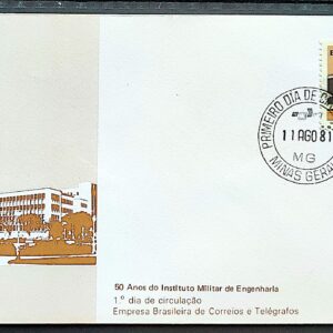 Envelope FDC 228 1981 Instituto Militar de Engenharia Ciencia Educacao CPD MG