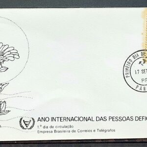 Envelope FDC 230 1981 Pessoas Deficientes CBC e CPD PR