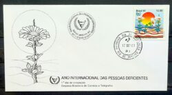 Envelope FDC 230 1981 Pessoas Deficientes CBC e CPD RJ