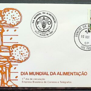 Envelope FDC 234 1981 Dia Mundial da Alimentacao CBC e CPD SP