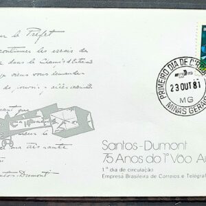 Envelope FDC 235 1981 Santos Dumont Aviao CPD PR
