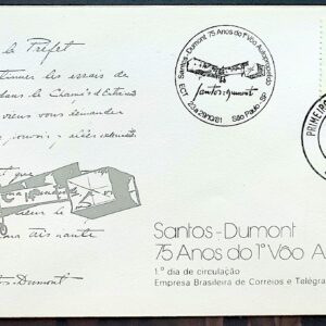 Envelope FDC 235 1981 Santos Dumont Aviao CPD SP 02