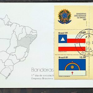 Envelope FDC 238 1981 Estados Brasileiros Alagoas Bahia Pernambuco Sergipe CPD Juiz de Fora