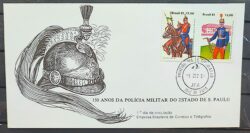 Envelope FDC 242 1981 Policia Militar Sao Paulo Cavalo CPD Juiz de Fora