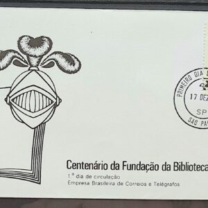 Envelope FDC 243 1981 Biblioteca do Exercito Militar Brasao CPD SP 01