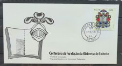 Envelope FDC 243 1981 Biblioteca do Exercito Militar Brasao CPD SP 02