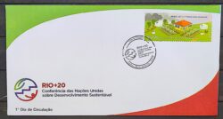 Envelope FDC 727A 2012 Rio 20 Agua da Chuva Cisterna CBC RJ