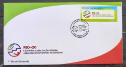 Envelope FDC 727C 2012 Rio 20 Logo CBC RJ