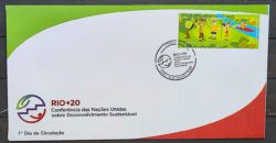Envelope FDC 727D 2012 Rio 20 Ecoturismo Canoagem Fotografia Tucano CBC RJ