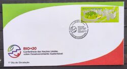 Envelope FDC 727G 2012 Rio 20 Edificios Verdes Caminhao CBC RJ